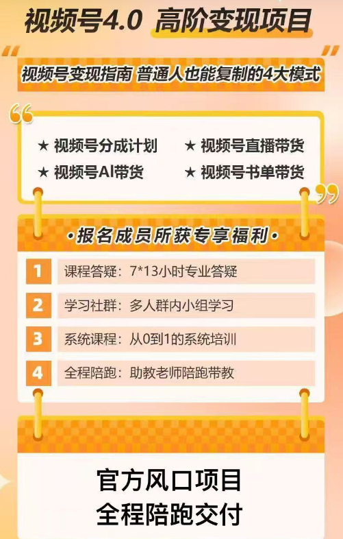 视频号高阶变现项目